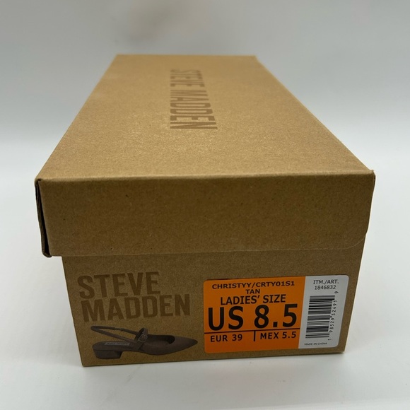 Steve Madden Christyy Tan Slingback Block Heel Pumps Women’s Size 8.5 NWB - Picture 10 of 10